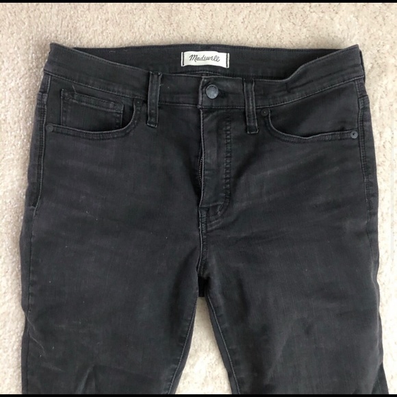 NWOT Madewell 9” Hi-Rise Distressed Black Jeans 28 - Picture 4 of 7